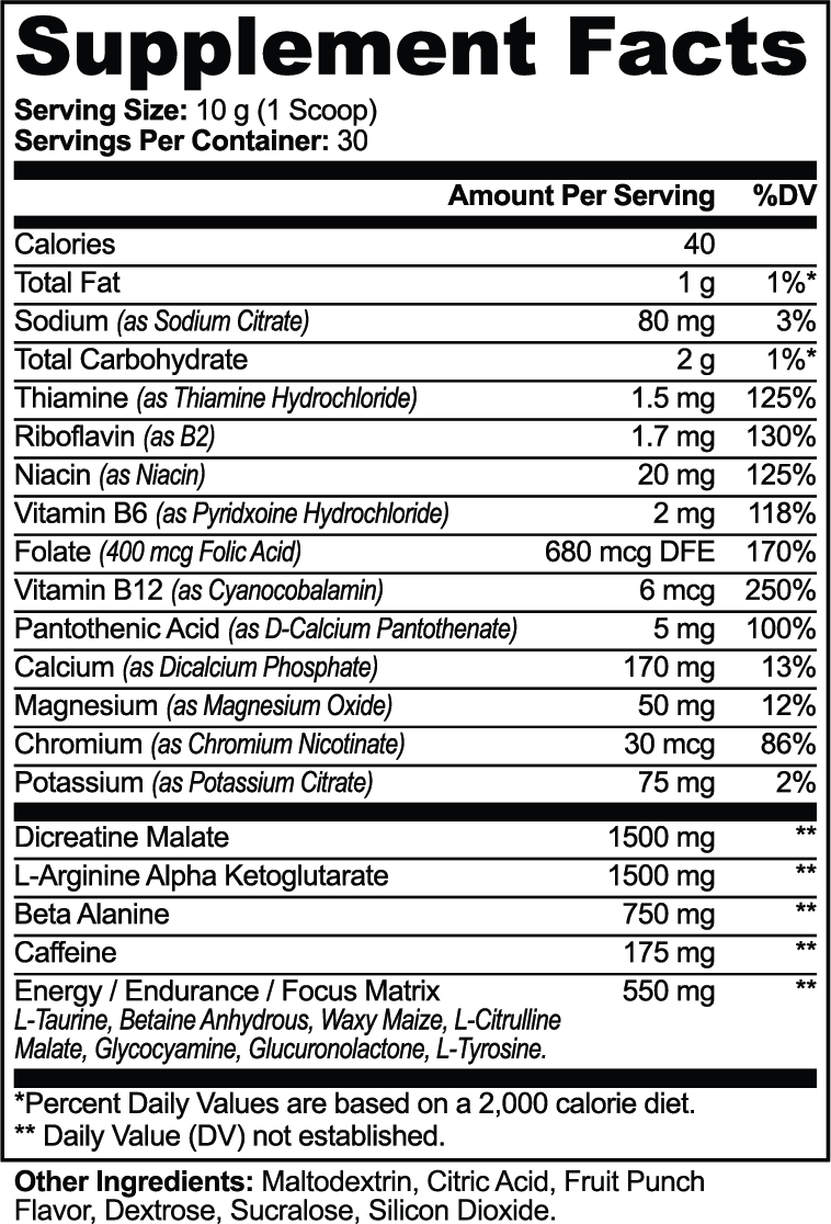 Janam Nitric Shock Pre-Workout Powder (Fruit Punch)