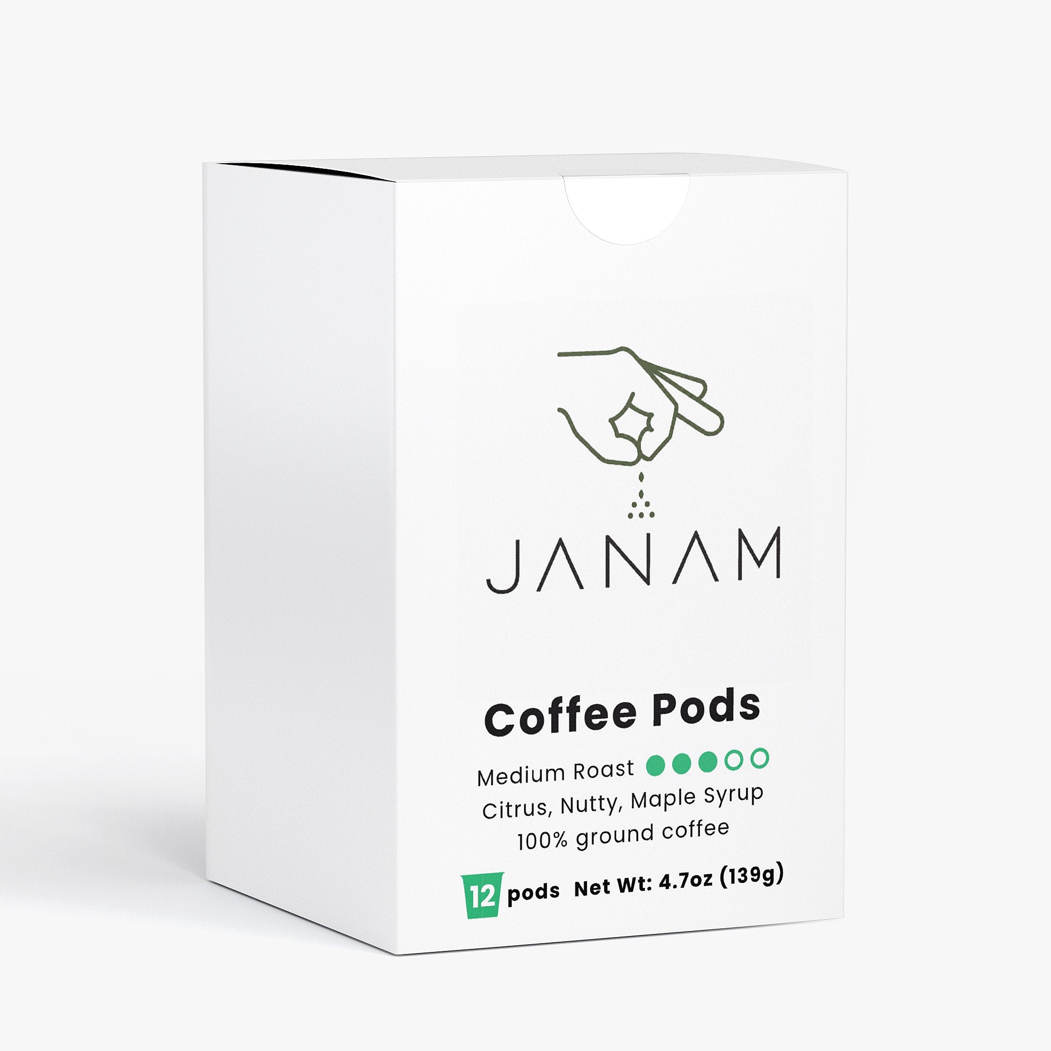 Janam Rich Hazelnut Coffee Pods (Medium Roast)