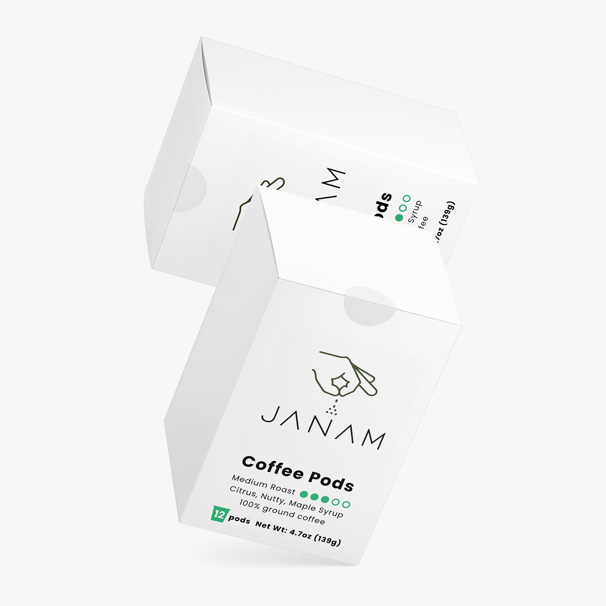 Janam Rich Hazelnut Coffee Pods (Medium Roast)
