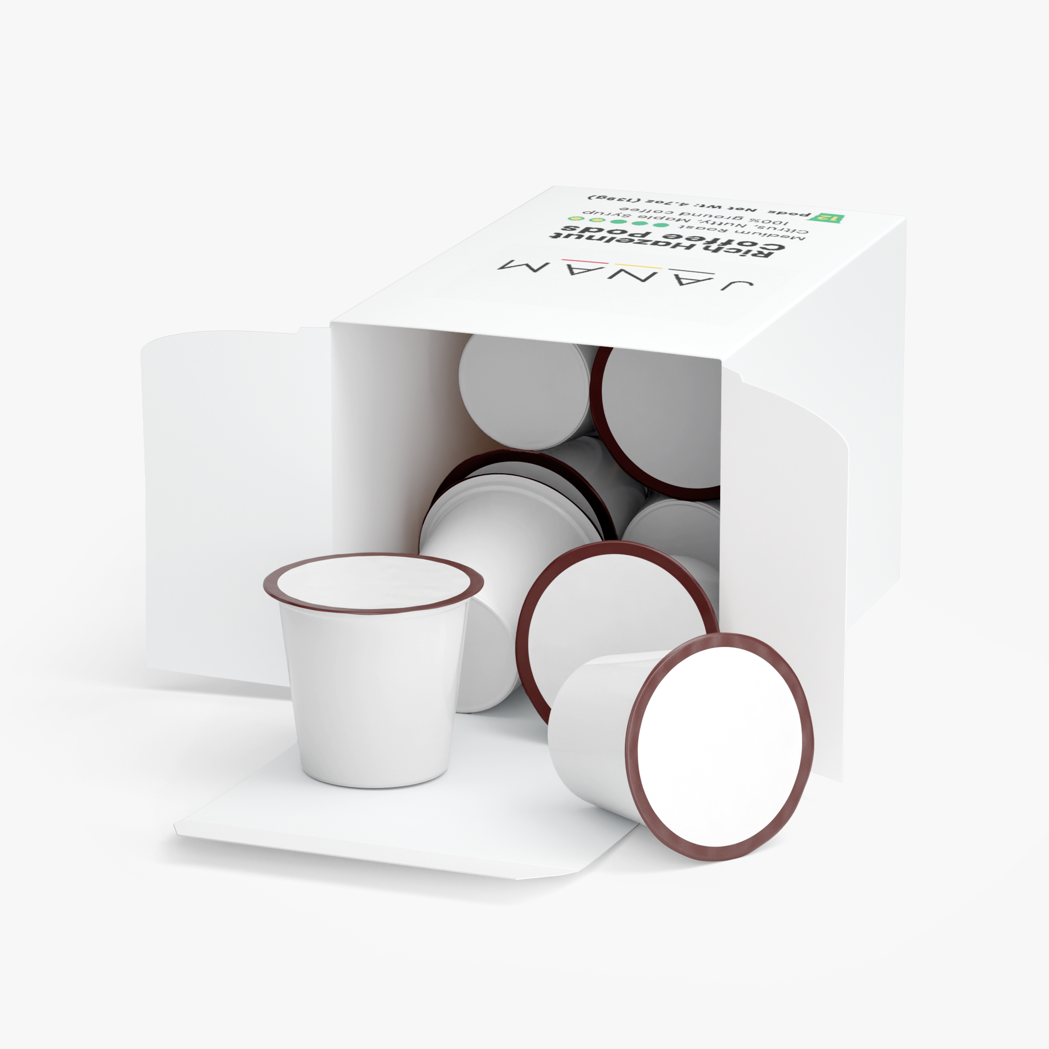 Janam Rich Hazelnut Coffee Pods (Medium Roast)