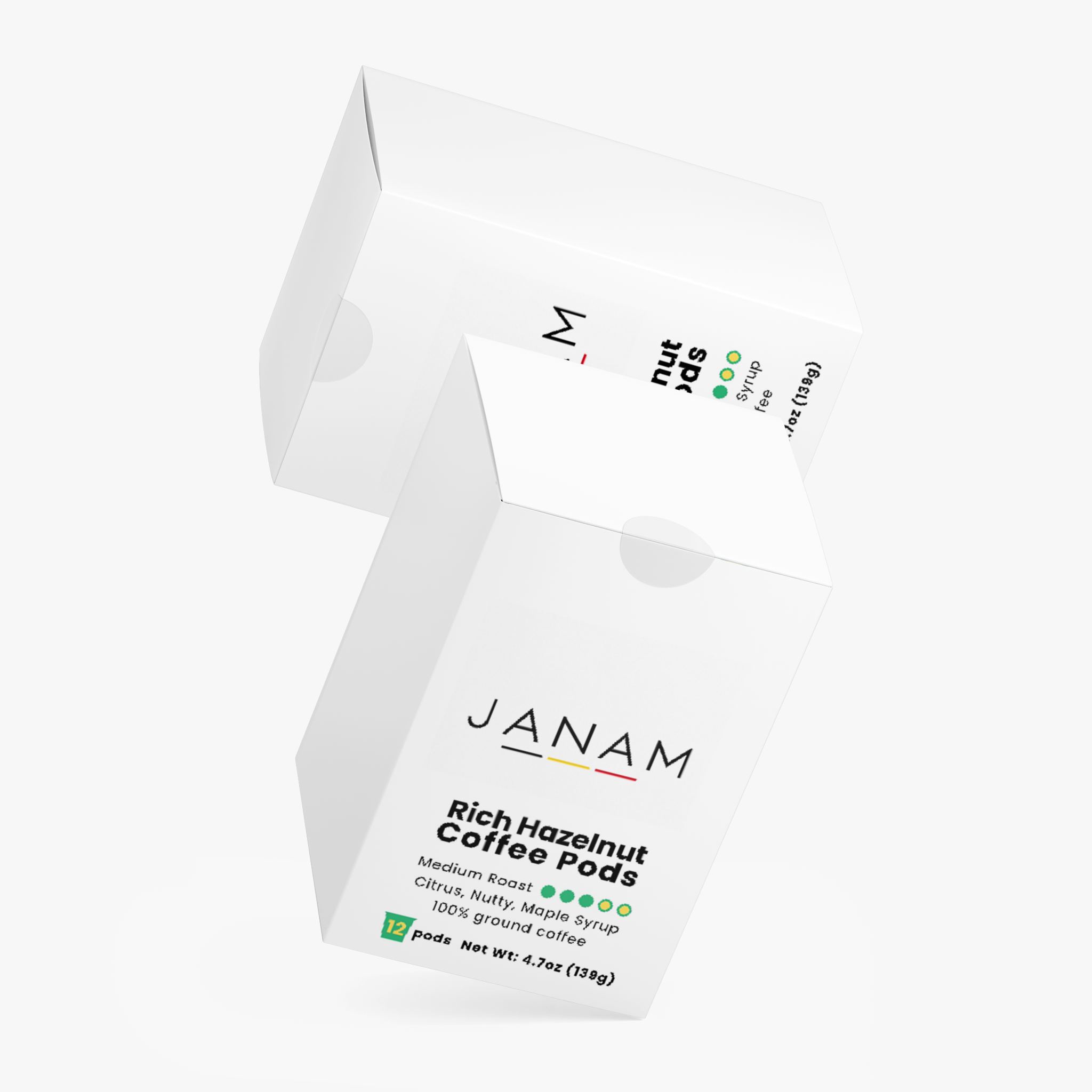 Janam Rich Hazelnut Coffee Pods (Medium Roast)