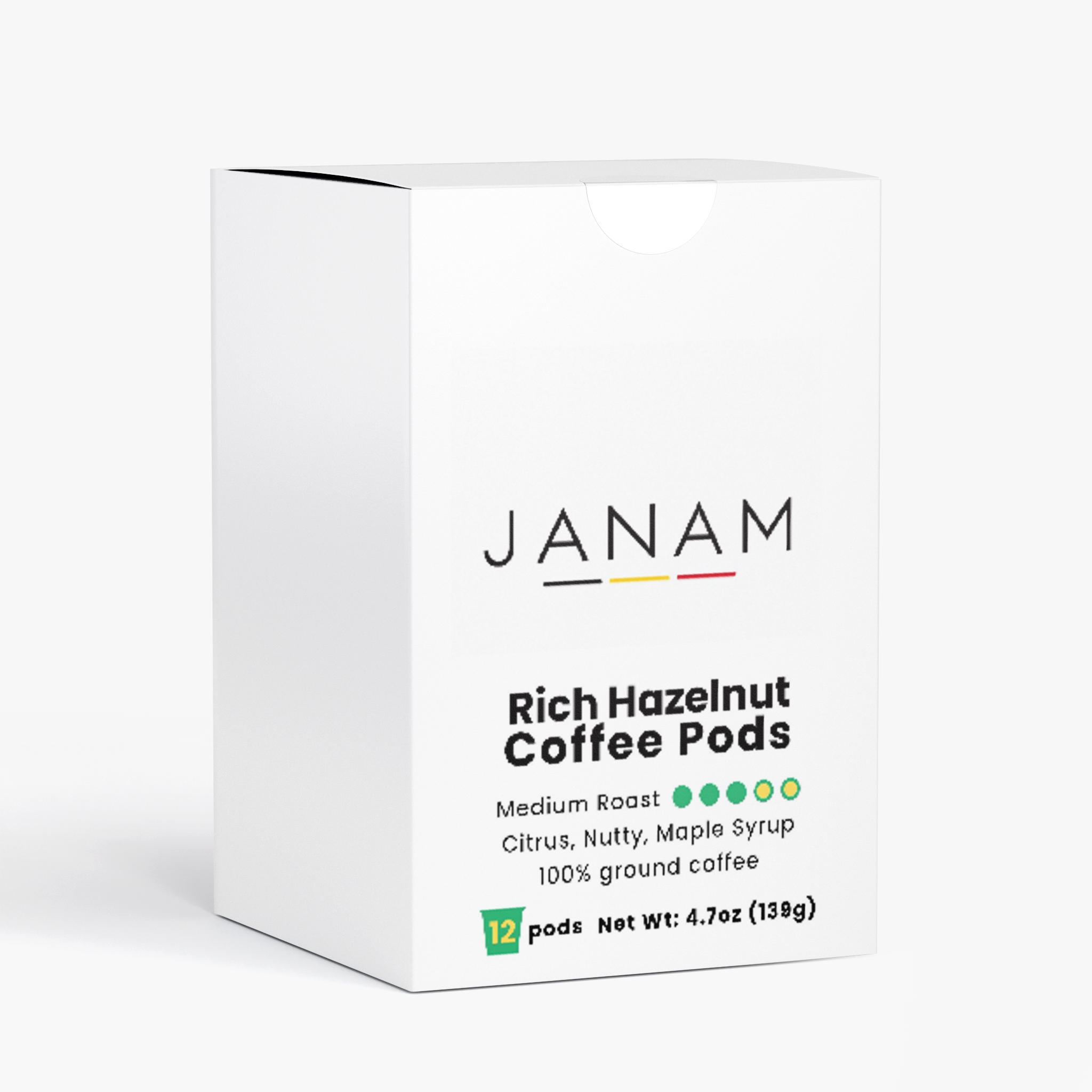 Janam Rich Hazelnut Coffee Pods (Medium Roast)