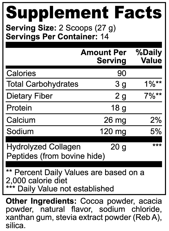 Janam Grass-Fed Collagen Peptides Powder (Chocolate)